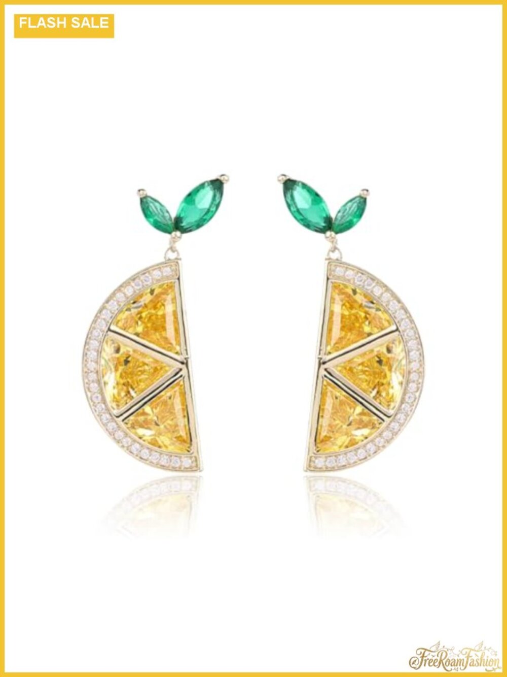 14K Gold Plated Lemon Stud Earrings Women Cute Hypoallergenic Jewelry Gift